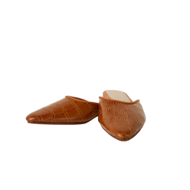 Maybry Mule in Saddle Leather