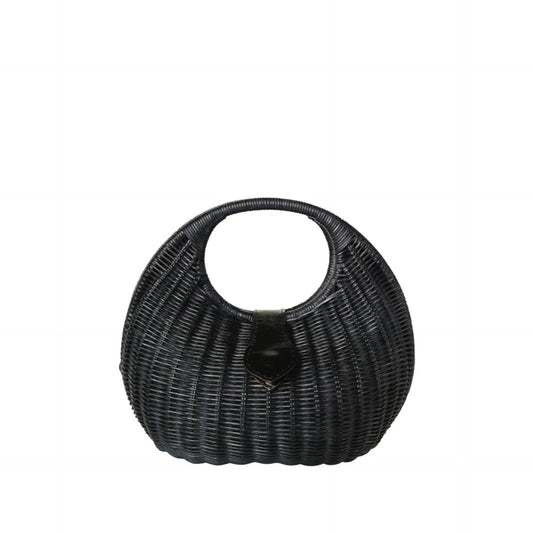 Matilda Wicker Handbag Black