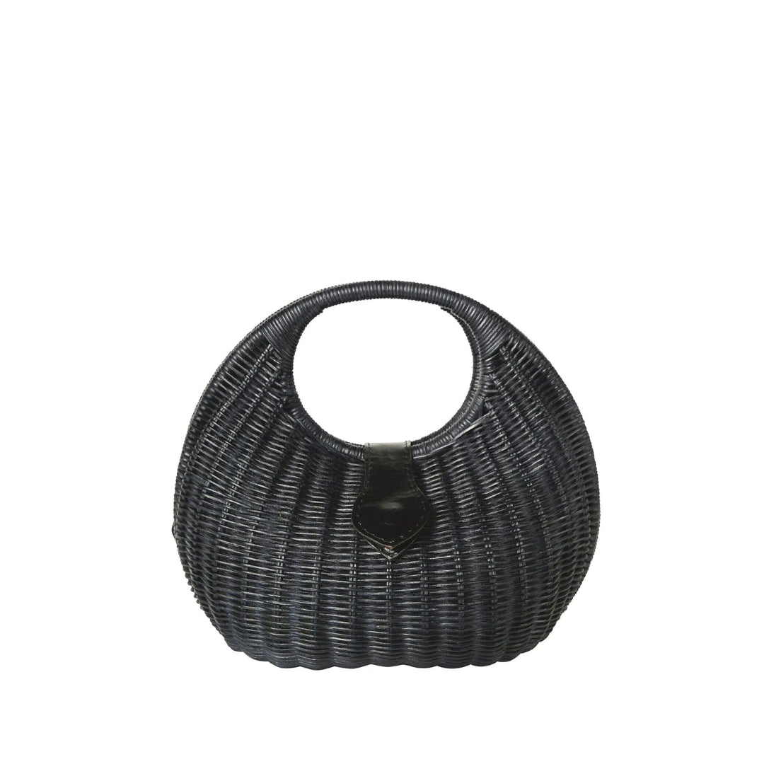 Matilda Wicker Handbag Black