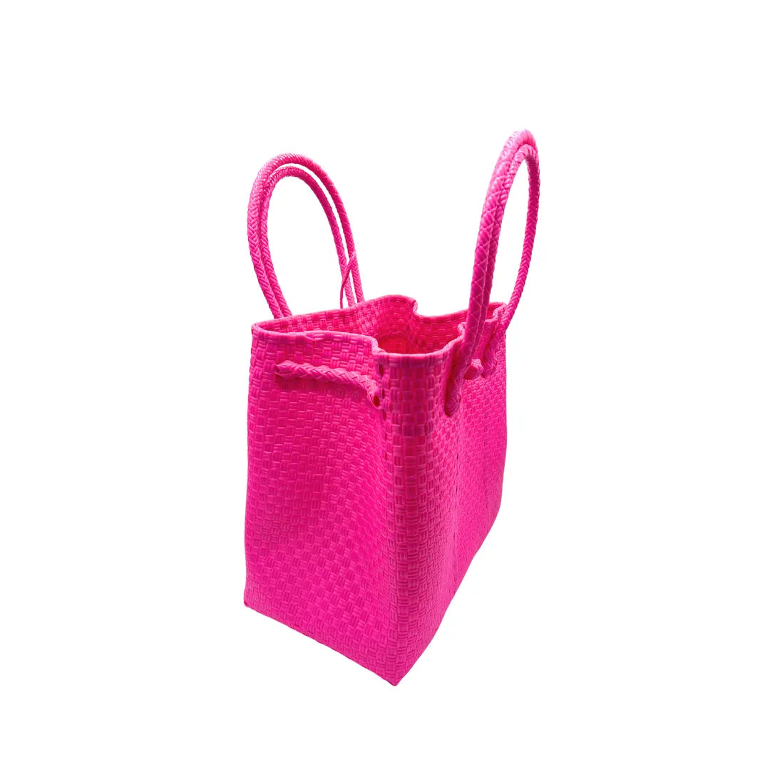 The Maxi Piper Handwoven Tote •Recycled Plastic