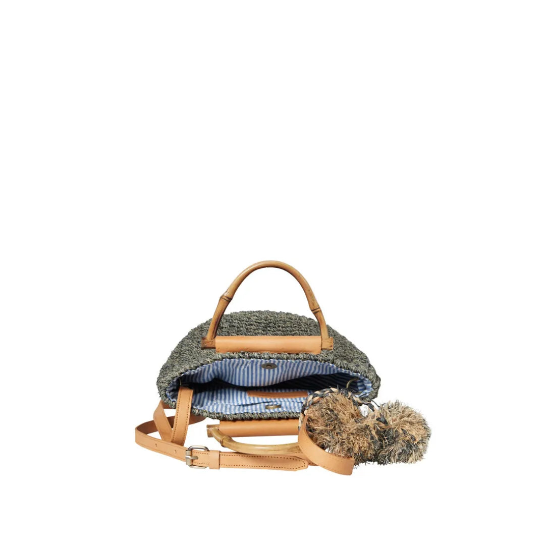 Maxi Straw Poof Crossbody