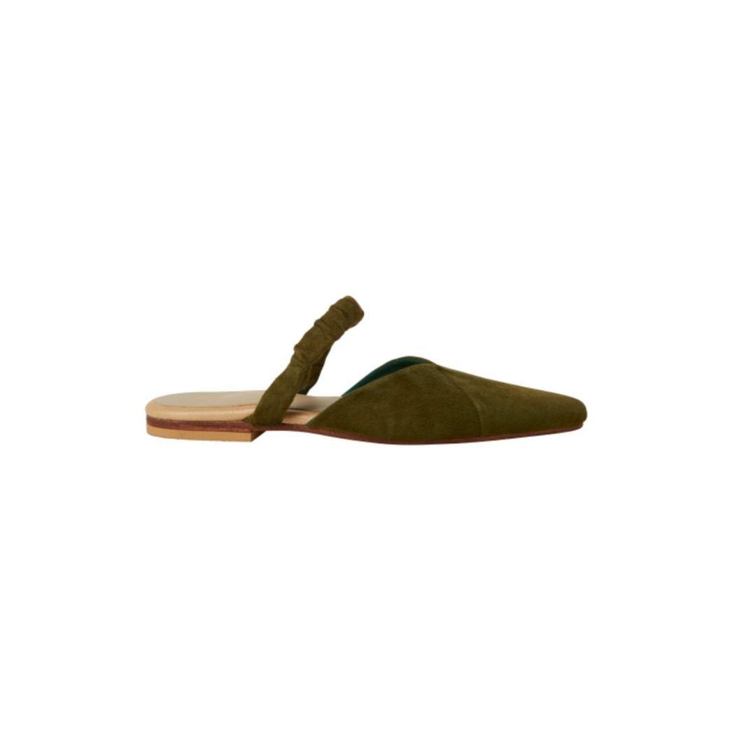 Green Suede Mule