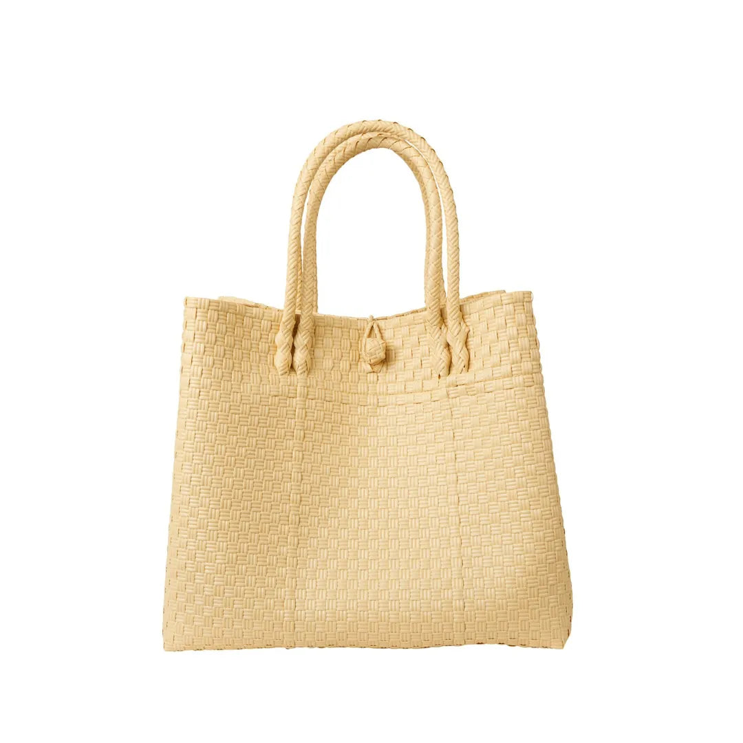 The Maxi Piper Handwoven Tote •Recycled Plastic