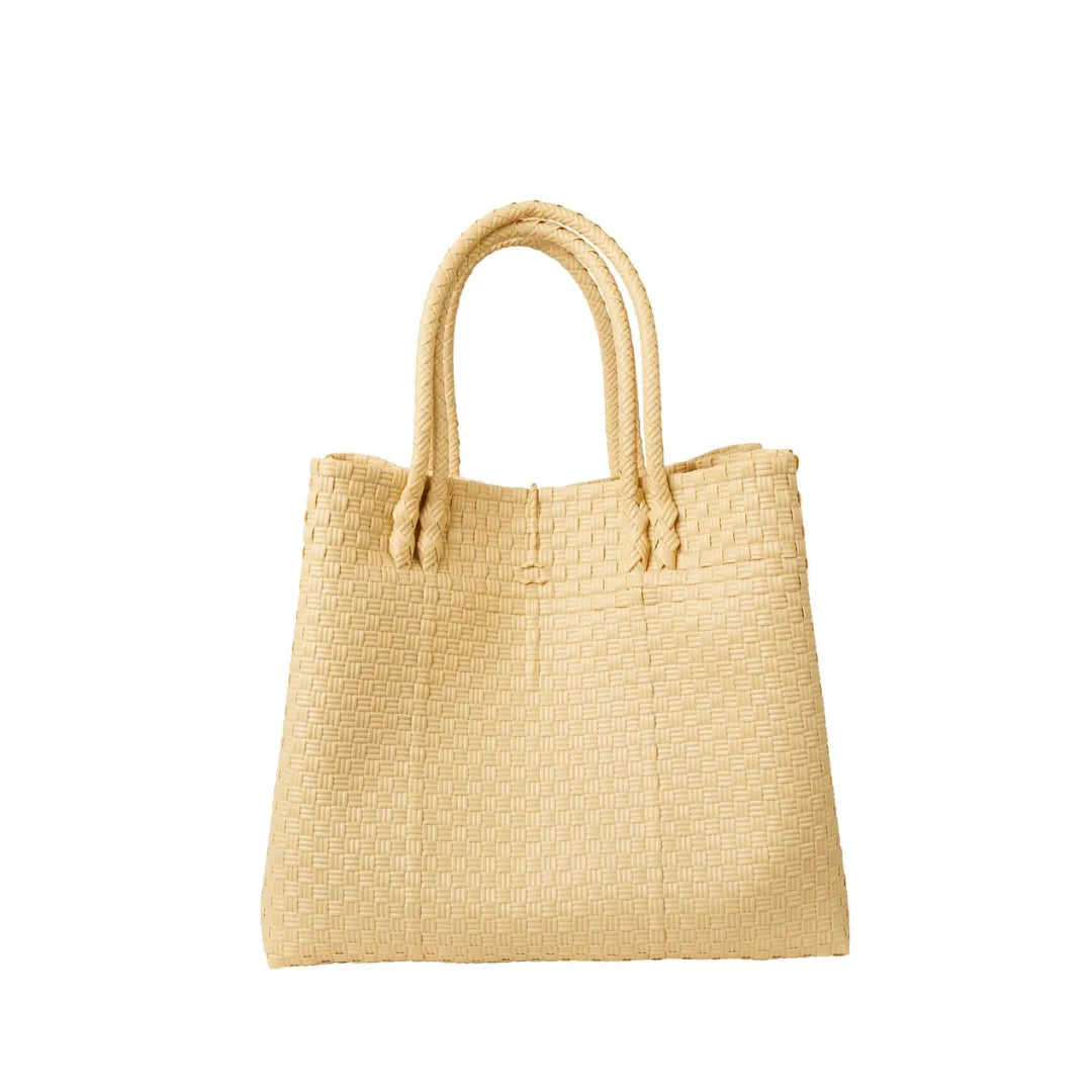 The Maxi Piper Handwoven Tote •Recycled Plastic