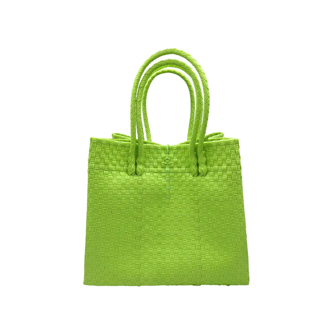 The Maxi Piper Handwoven Tote •Recycled Plastic