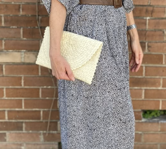 The Madison Straw Clutch