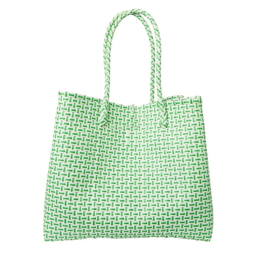 The Maxi Ella Handwoven Tote  · Recycled Plastic