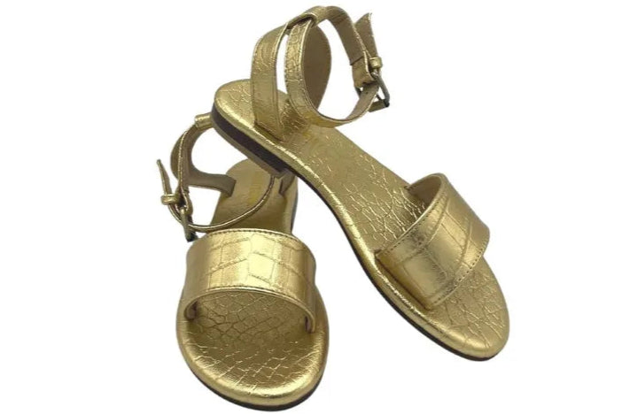 The Zoe Sandal Croc Print