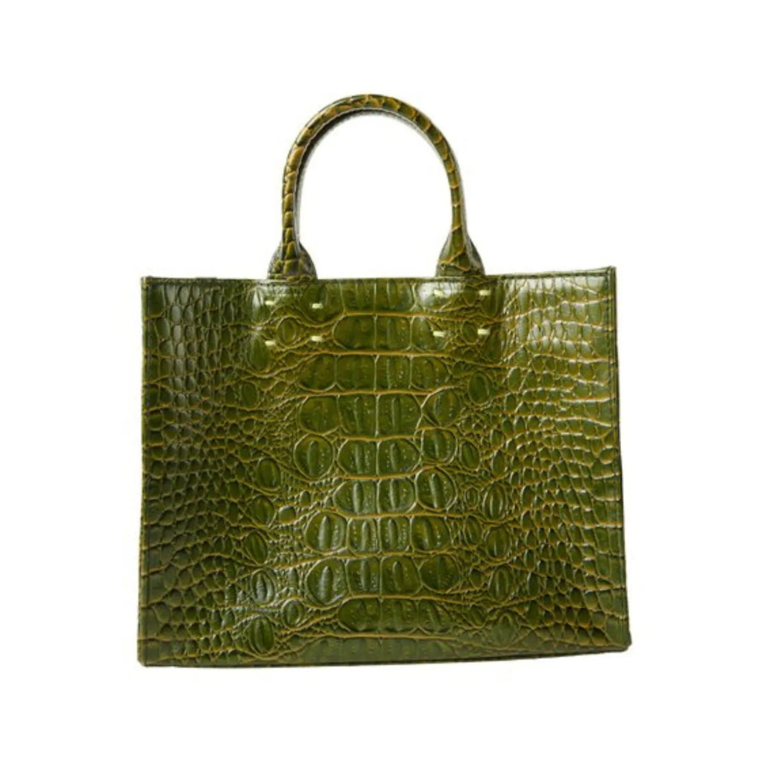 The Adelaide Leather Handbag Croc