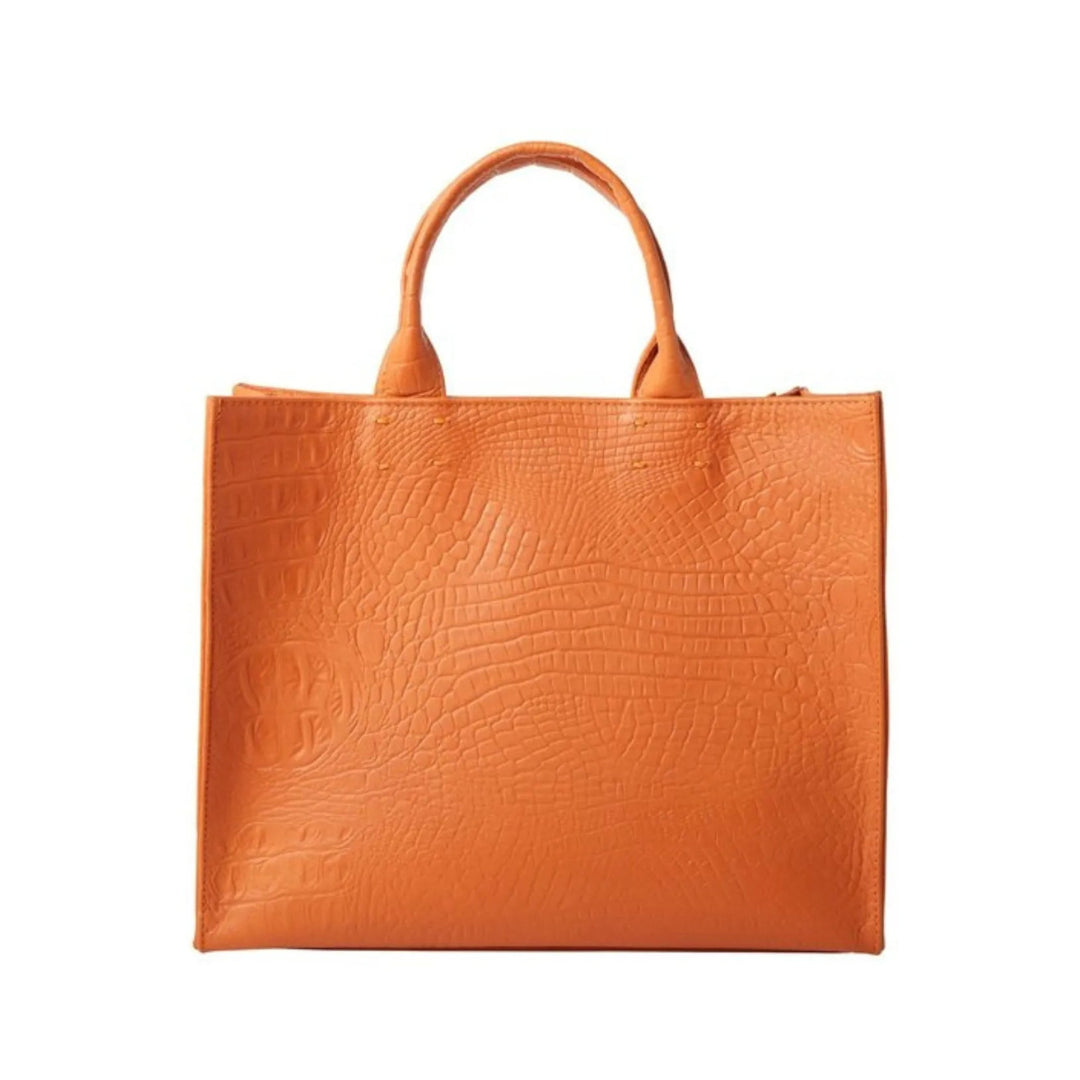 The Adele Leather Handbag Croc