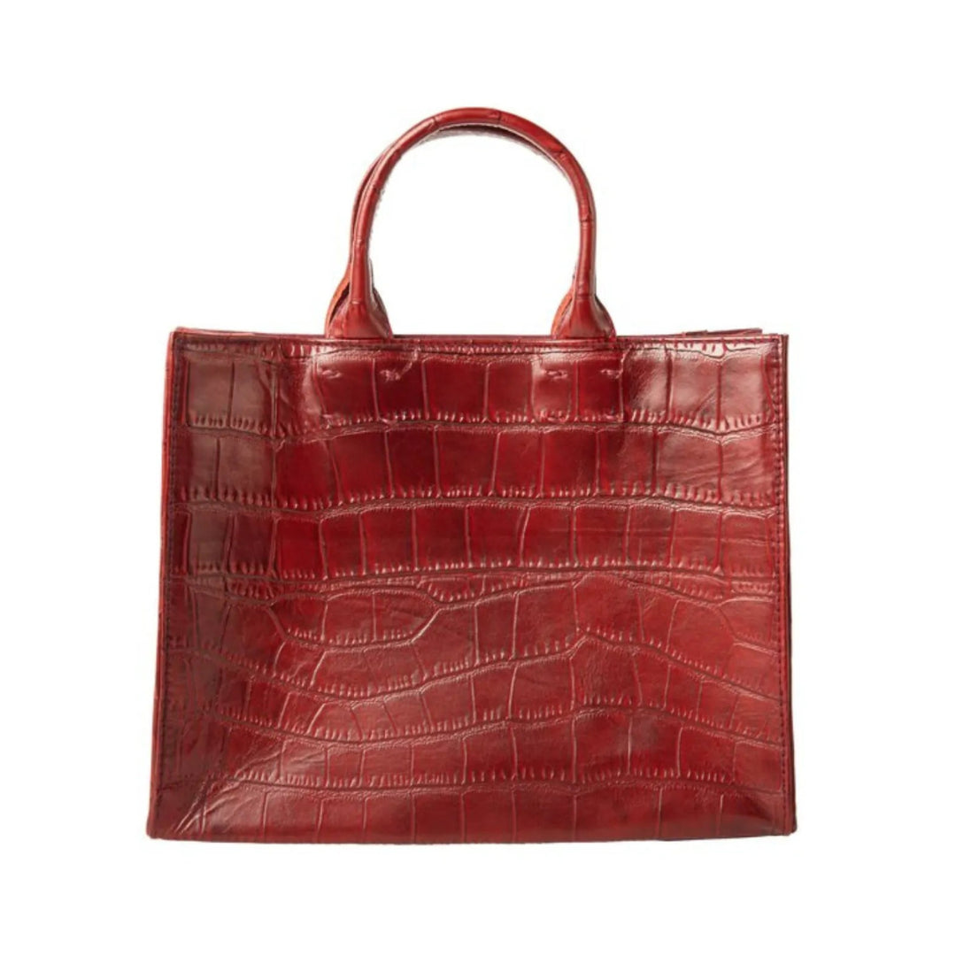 The Adele Leather Handbag Croc