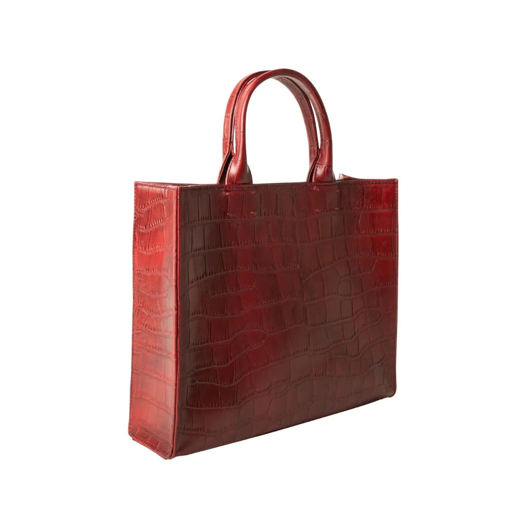 The Adele Leather Handbag Croc