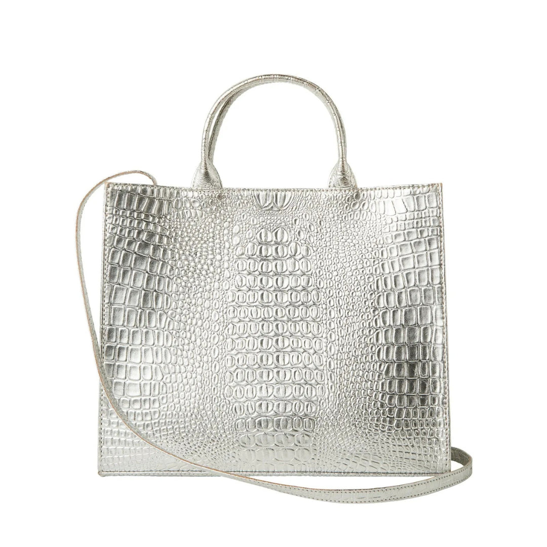 Adele metallic leather handbag
