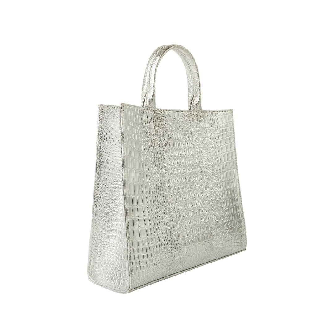 Adele metallic leather handbag