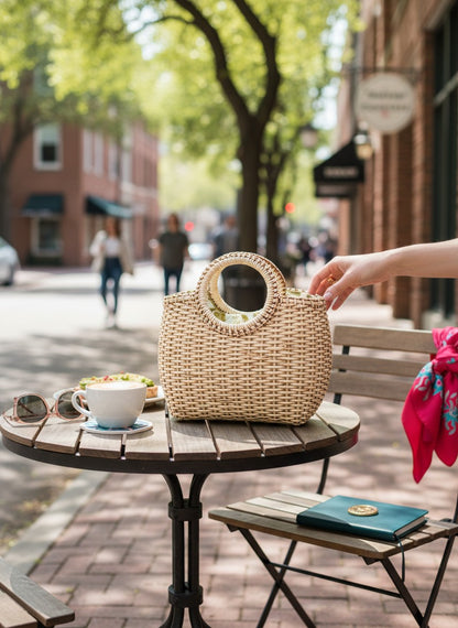 Mini Willow Cain Rattan Handbag