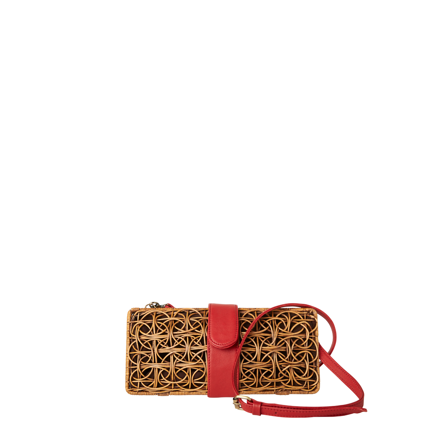 The Cameron  Rattan Woven Clutch
