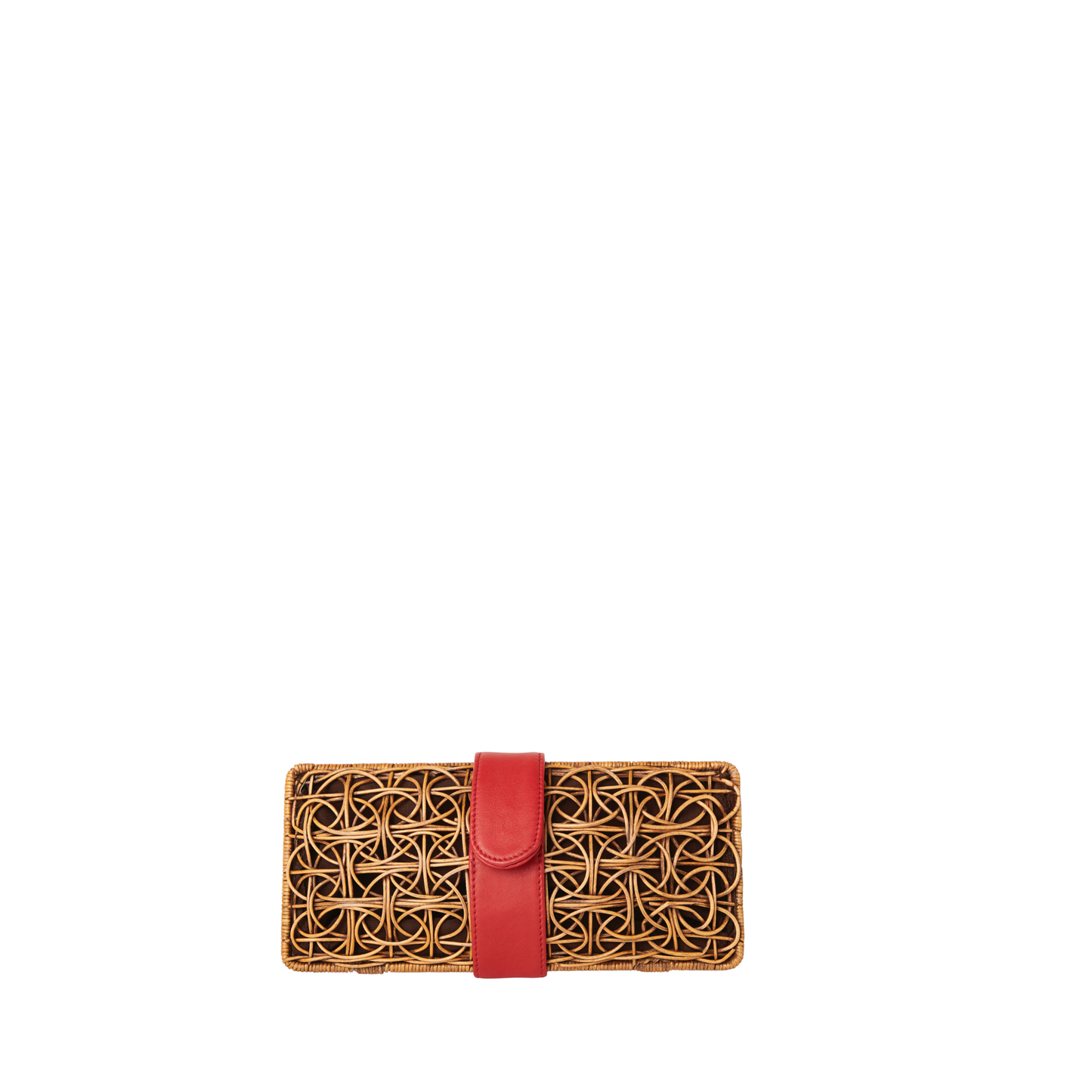 The Cameron  Rattan Woven Clutch