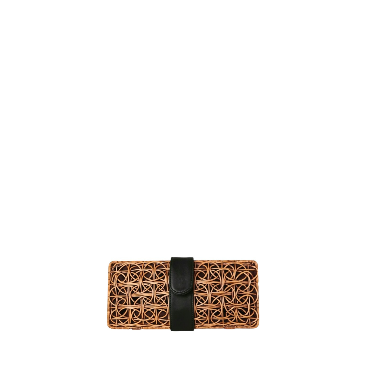 The Cameron  Rattan Woven Clutch