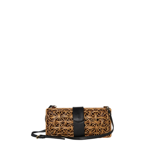 The Cameron  Rattan Woven Clutch