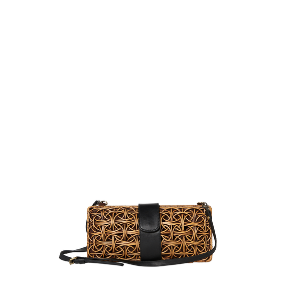 The Cameron  Rattan Woven Clutch