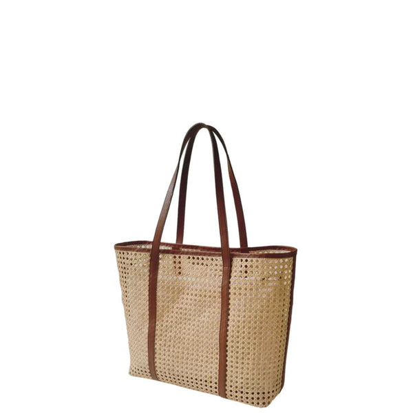 Eleanor Maxi Wicker Tote