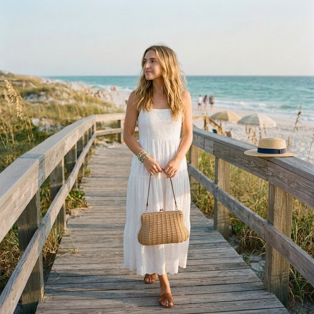 The Eloise Wicker Clutch