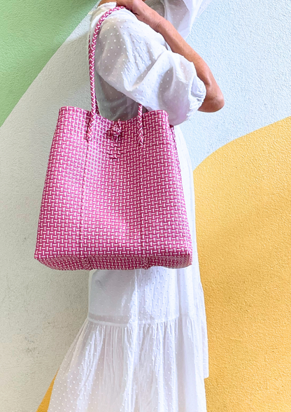 The Maxi Ella Handwoven Tote  · Recycled Plastic