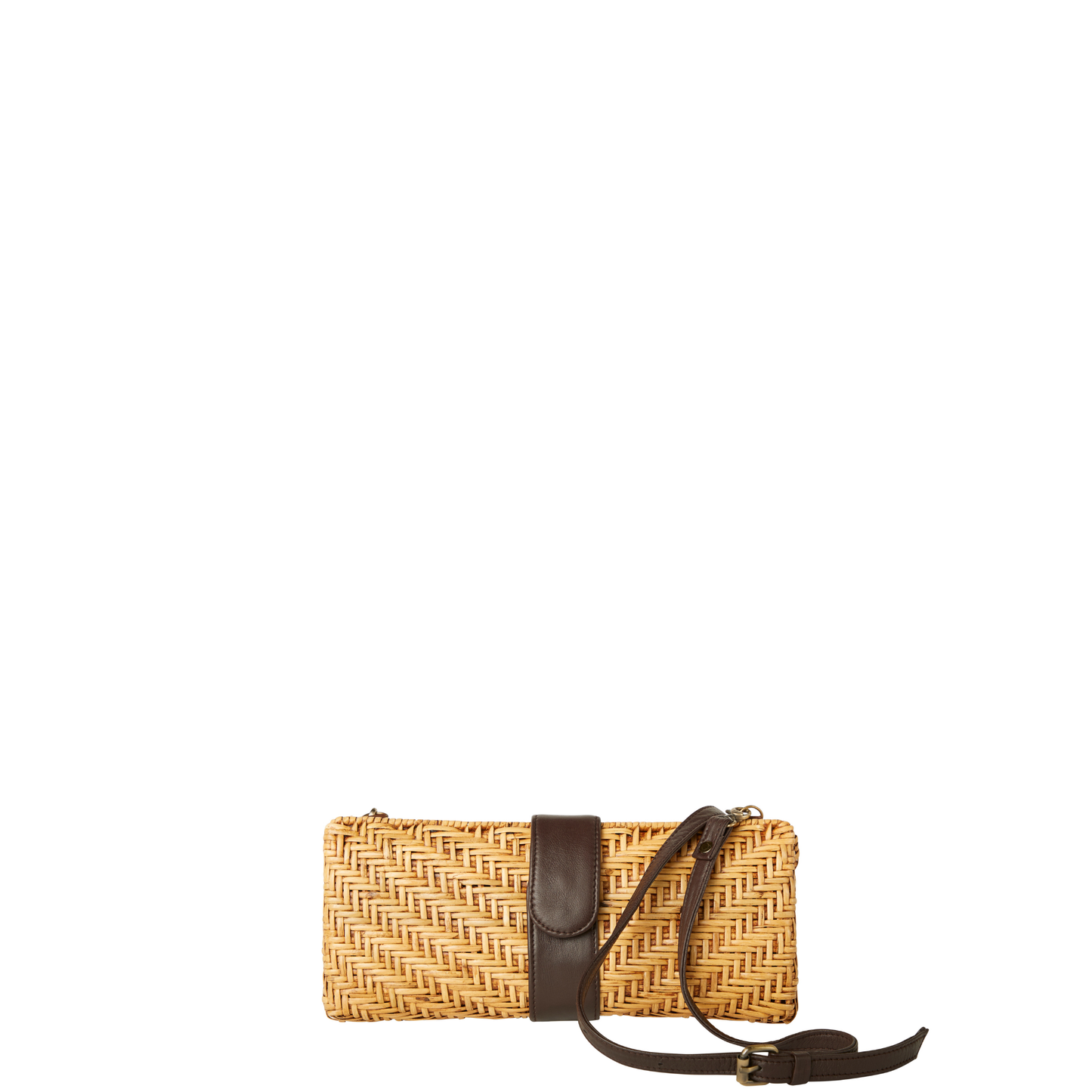Karen Woven Rattan Clutch