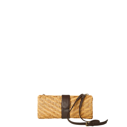Karen Woven Rattan Clutch