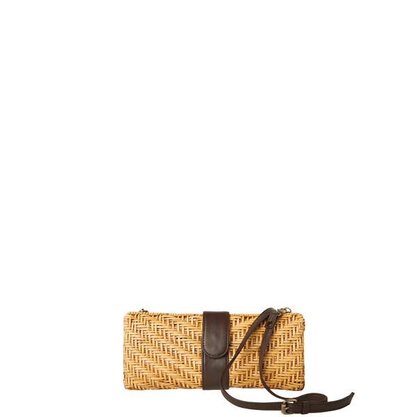 Karen Woven Rattan Clutch