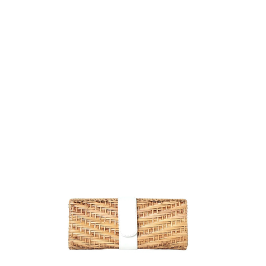 Karen Woven Rattan Clutch