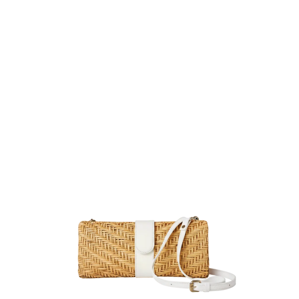 Karen Woven Rattan Clutch