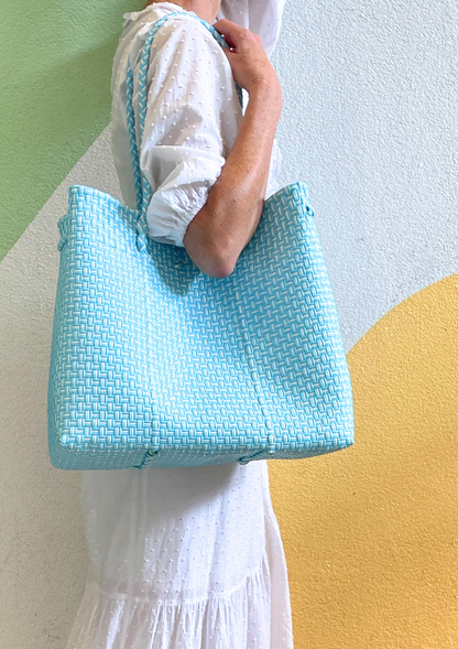 The Maxi Ella Handwoven Tote  · Recycled Plastic