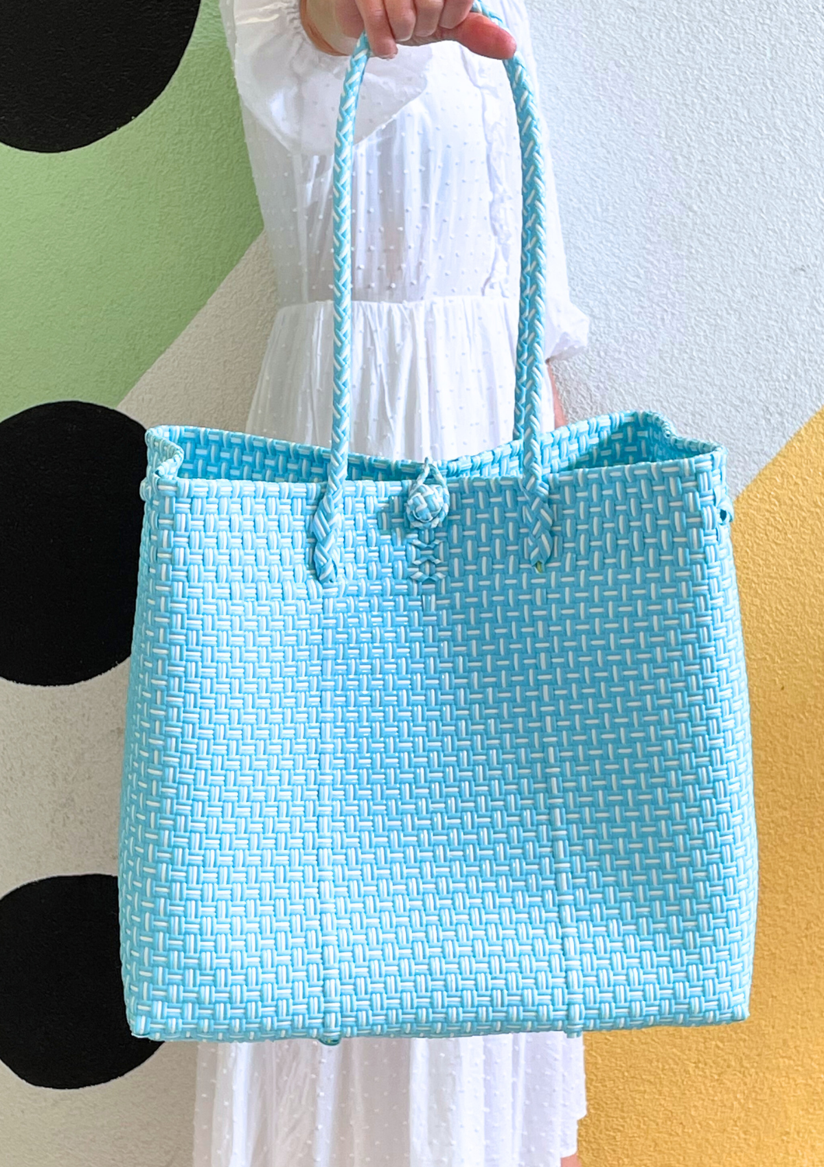 The Maxi Ella Handwoven Tote  · Recycled Plastic