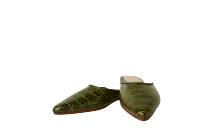 The Mabrey Croc Print Mule