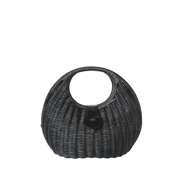 Matilda Wicker Handbag Black