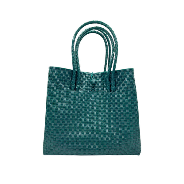 The Maxi Piper Handwoven Tote •Recycled Plastic