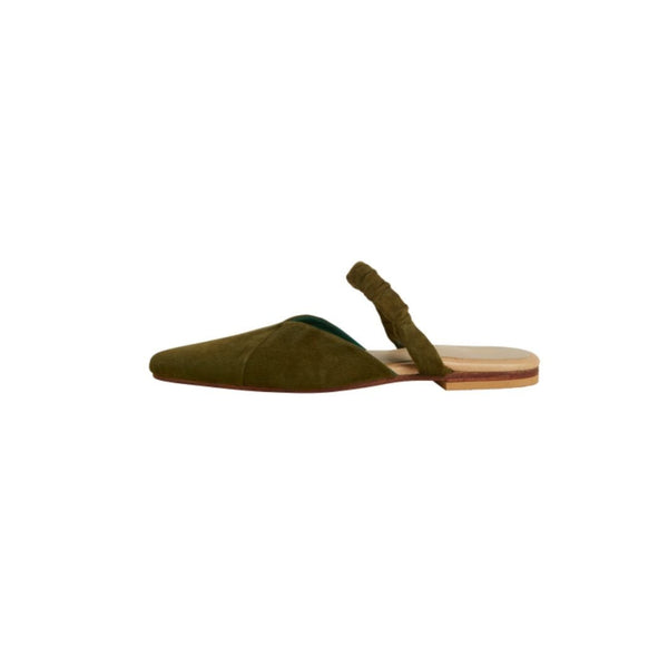 Green Suede Mule