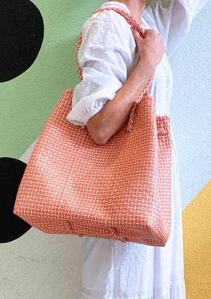 The Maxi Ella Handwoven Tote  · Recycled Plastic
