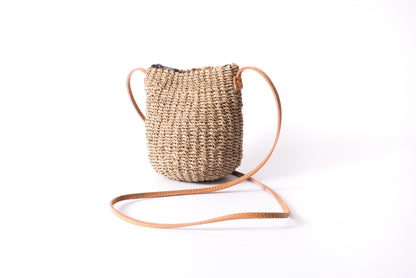 Straw Poof Crossbody