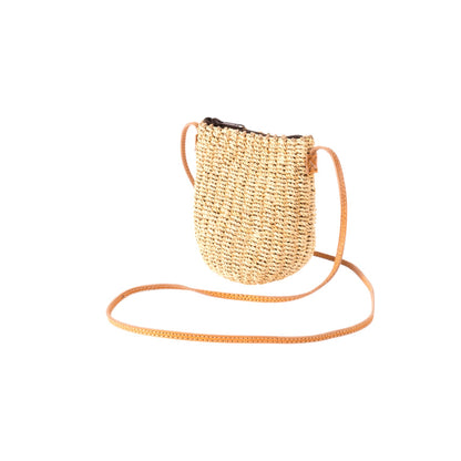 Straw Poof Crossbody