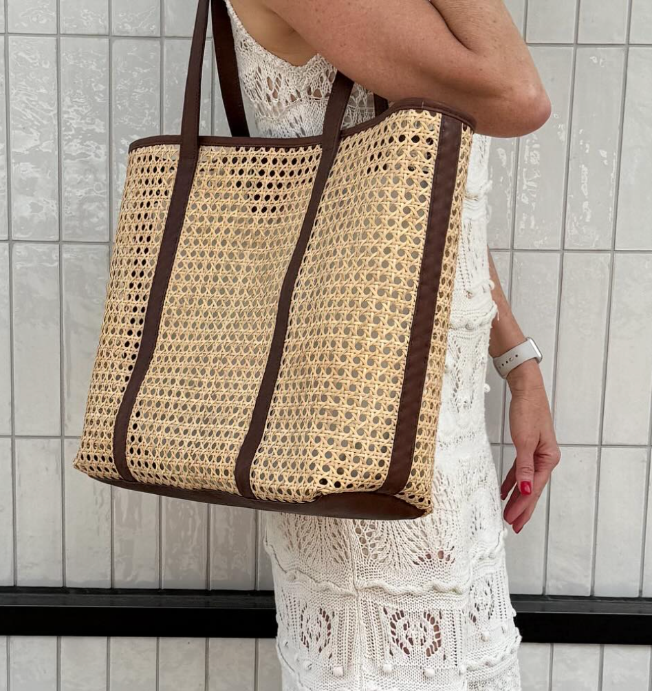 Eleanor Maxi Wicker Tote
