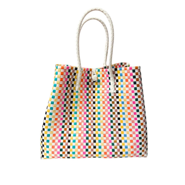 The Maxi Ella Handwoven Tote  · Recycled Plastic
