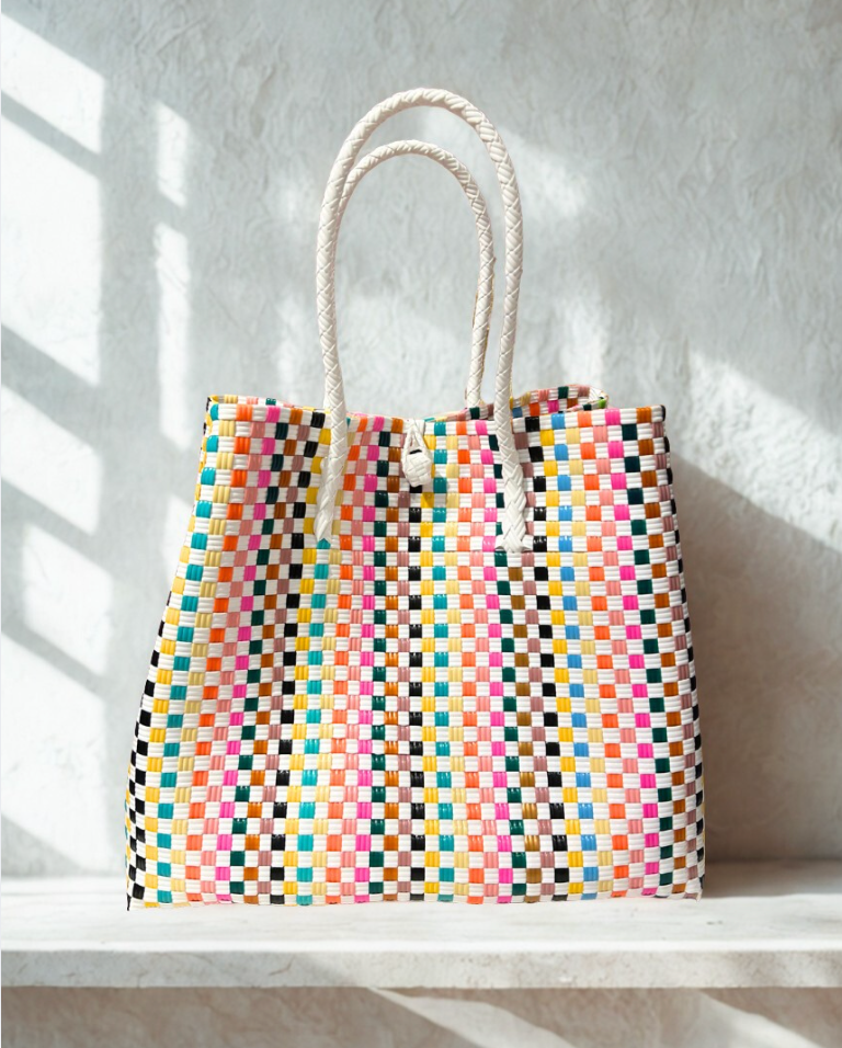 The Maxi Ella Handwoven Tote  · Recycled Plastic
