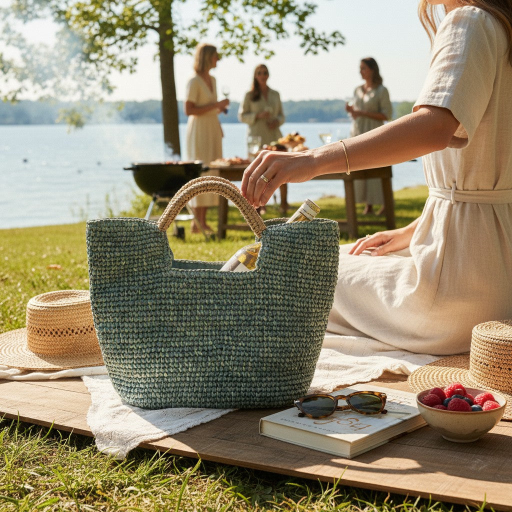 The Opal Maxi Woven Tote