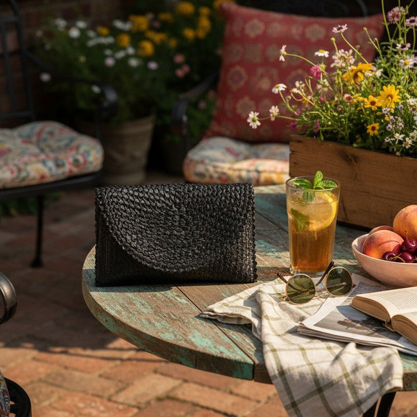 The Madison Straw Clutch