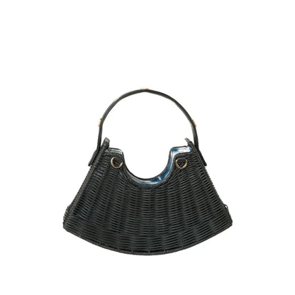 Tati Crescent Woven Handbag