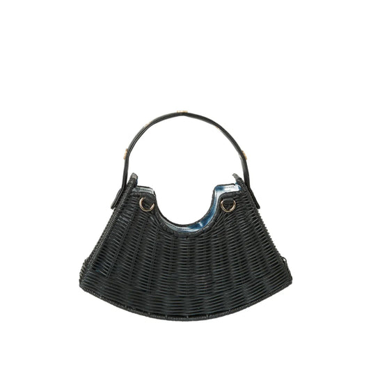 Tati Crescent Woven Handbag