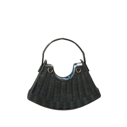 Tati Crescent Woven Handbag