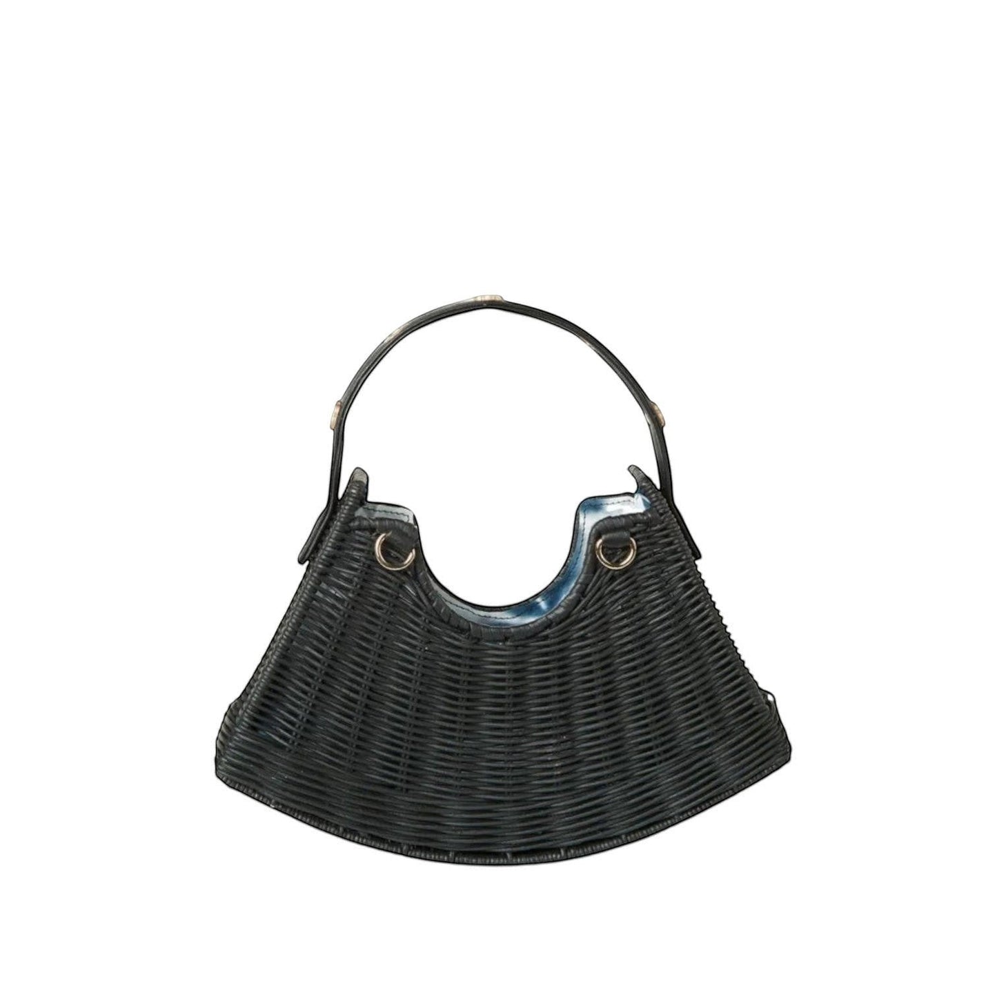 Tati Crescent Woven Handbag